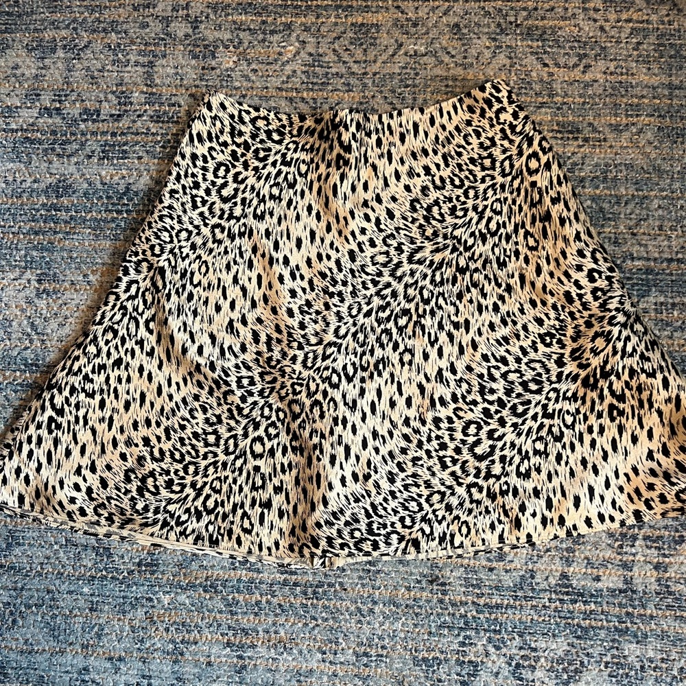 & Other Stories Leopard Print Mini Skirt - Size 2